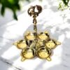 CHEY DIYA POLISHED SHINY BRASS PEACOCK HOLDER - 7 inch