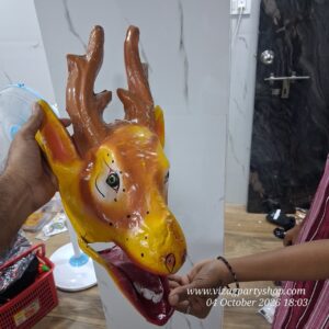 REAL ADULT DEER SIZE FACEMASK –  DEER - MOVABLE MOUTH