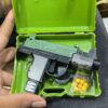 Miniature Folding Toy Gun with 6mm BB Bullets & Storage Case – Hybrid Metal & Plastic Body