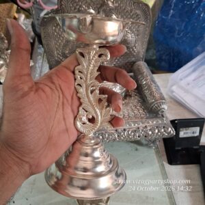 OLD STOCK GERMAN SILVER CLEARANCE SALES - PEACOCK STAND LAMP