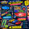 Shark-Themed Portable Car Launcher & Truck Carry Set with 4 Mini Vehicles