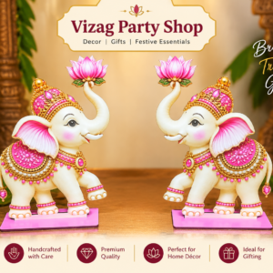 CUTE LAXMI ELEPHANT - 4 INCH - 2 PC PER PACK