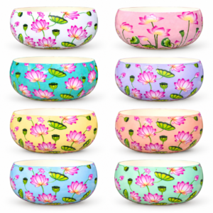 MINI URLI - LOTUS PRINTED - 4 INCH