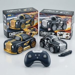 DRIFT RC Magnetic Deformation Car – 2-in-1 DIY Transformable Remote Control Drift Toy with Multi-Mode Play & Reversible Styling (Black/Gold & Black/Silver)