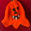 Halloween Plush Orange Pumpkin Jester Hat