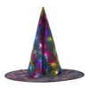 Multicolor Neon or Blood Spots Spider Web Witch & Wizard Hat Assorted
