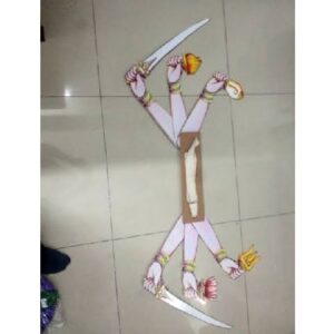 WOOD - DEVI ASHTA BHUJA - 33 INCH - 16.9 INCH EACH SIDE
