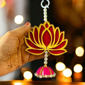 WOOD LOTUS LATKAN WITH GOTA CUP - 10 PC PER PACK - 6 INCH EACH