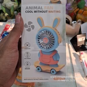 PORTABLE HAND FAN WITH SKATE BOARD TEDDY (RECHARGABLE FAN WITH SHARPNER) KIDS / ADULTS STATIONARY STATIONERY RETURN GIFTS