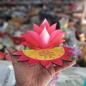 wood LOTUS ASAN MDF KGF STAND 6 INCH (MDF LOT AS 4I 182) simhasan   - DIYA STAND - MDF KGF WOOD PROPS