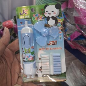 ROBOTIC MECHANICAL ELECTRIC ERASER WITH SUMMER COOL FAN KIDS / ADULTS STATIONARY STATIONERY RETURN GIFTS