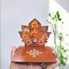 DIYA STAND NAVDURGA ON WOOD (TL NAV WOOD 127)  - WOOD MDF KGF PROPS