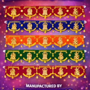 VELVET TIRUMALA TIRUPATI TORAN (TRN BALAJI PVC 638) (ASSORTED COLOUR) scn