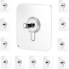 Wall Hooks Screw Sticker Adhesive - 10pcs Pack