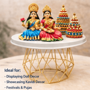 PLATE DECORATION STAND CAKE STAND WHITE BASE HEXA STAND (CS WHITE 1596) kavidi stand