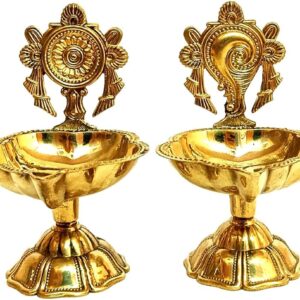 Brass Deepam Shanku Chakra - (All Models)