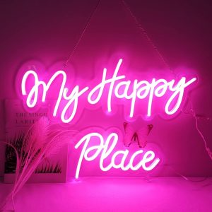Neon MY HAPPY PLACE - PINK