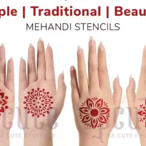 Mehendi Stencil Sticker PARTS– 2 hands (For All Ages)