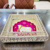 PICHWAI TRAY 6 INCH SQUARE GSI IMITATION GERMAN SILVER (GSI TRAY PI SQ 6I 775) -  TRADITIONAL RETURN GIFTS