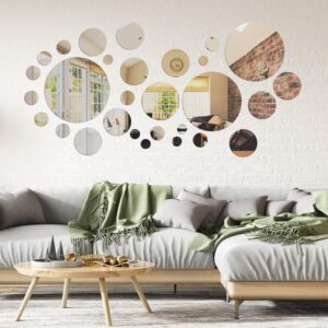 Mirror Sticker Round Bubbles Set