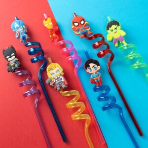 Silly Party Straw 4 pcs - Spiral