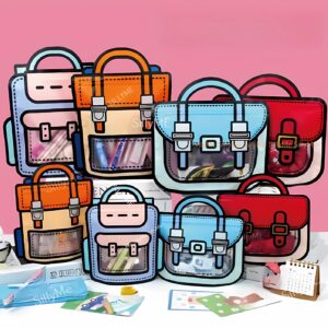 DISNEY BAGS 3D bag KIT STATIONERY (1 BAG, 2 PENCILS, 1 SCALE, 1 ERASER, 1 SHARPNER INSIDE)) KIDS STATIONERY STATIONARY RETURN GIFTS
