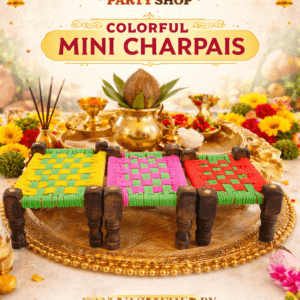 POOJA COT BED MANCHAM KHAT PUJA USED FOR TRADITIONAL AND MODERN EVENTS AND IN RESTAURANTS AND DHABAS POSHAK