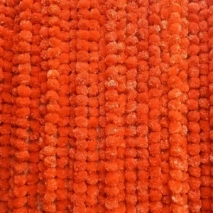 Flower Lines Marigold Garland Orange - 5pc