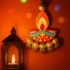 KGF Diya DEEPAM Latkan Hanging - 2pcs - WOOD MDF KGF PROPS
