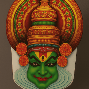 KGF Kathakali Face 16"inch - Wall Decor -- MDF KGF WOOD PROPS