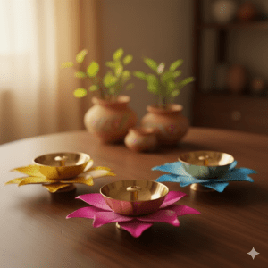 Diya Brass Lotus 3" inch - Return Gifts