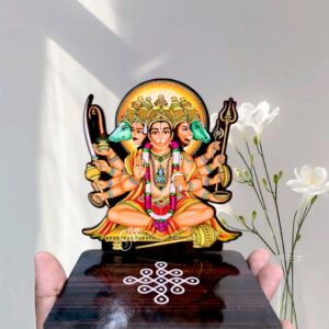 DIYA STAND HANUMAN PANCHAMUKHI (TL HAN PANCHA 137)  - WOOD MDF KGF PROPS