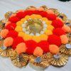 KGF Pom Pom Circle Candle Holder 7"inch