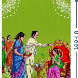 HALF SAREE LANGA VONI BACKDROP  PRINTED  5FEET * 8FEET