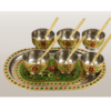 Gift Articles Meena Ice Cream Tray - (Set of 13pcs) - TRADITIONAL RETURN GIFTS