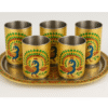 Gift Articles Meena Drinks Tray - (Set of 7pcs) -  TRADITIONAL RETURN GIFTS