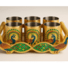 Gift Articles Meena Drinks Royal Tray - (Set of 7pcs) - TRADITIONAL RETURN GIFTS