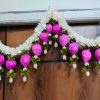 Toran Lotus Pearl Shola - Door Hangings 3 feet (REAL SHOLAWOOD LOTUS)