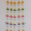 Gold Lari Pom Pom Hangings - (Set of 5pcs)  — FLOWERLINES FLOWER LINE GARLANDS