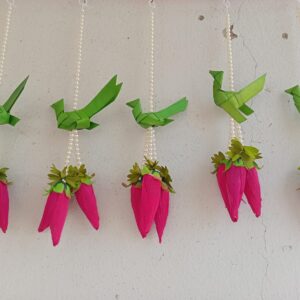 Hangings Parrots Lotus Latkans - (All Sizes)