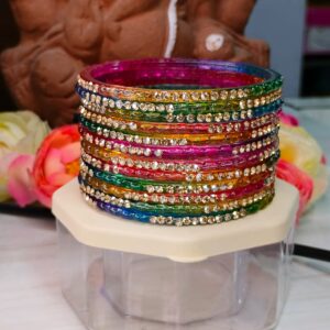 2.4 TARA New Water Glass Bangles Assorted – (SET OF 6 dozen)