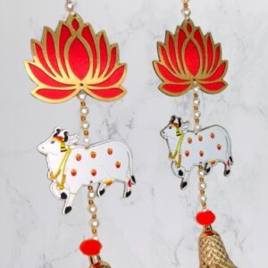 Hangings Lotus Cow Bell - (Set of 2pcs)