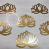 KGF Lotus Flowers Gold - 25pcs   -- MDF KGF WOOD PROPS