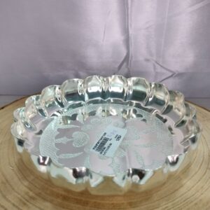 Plate Flower Design 6"inch - German Silver