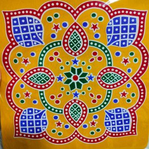 Muggu Floor Sticker Transparent 10"x10" (Set of 10pcs)