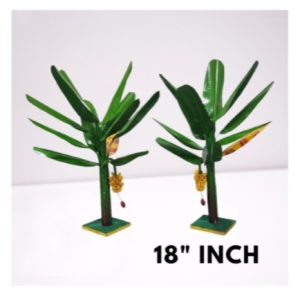 Banana Trees IRON AND PAINTED - 1 SET OF LEAVES, STEMS AND ARITI GELA - TRADITIONAL RETURN GIFTS - 18" INCH