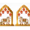 wood MDF PICHW AR KGF Pichwai Lotus Arch Gold 2pcs - DIY MDF PIC AR 2509   -- MDF KGF WOOD PROPS
