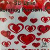 Heart Hangings 3D Assorted - (Set of 16pcs)