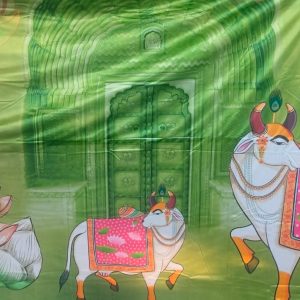 Backdrop Cow Pichwai Green – 8ftx12ft