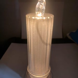 Led Candle Tall Shimmer Transparent 1+1 OFFER - Warm White